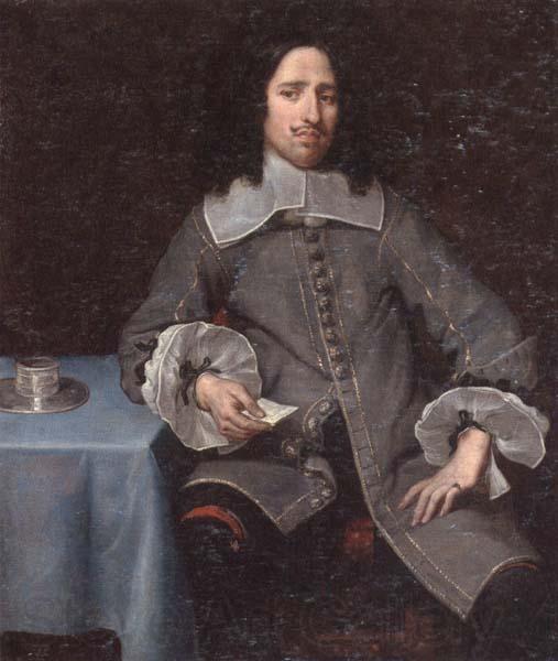 unknow artist Portrait of a gentleman,three-quarter length,standing beside a table Norge oil painting art